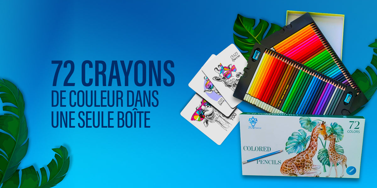 Boîte de 48 / 72 / 120 crayons de couleur évolutifs - 2G France